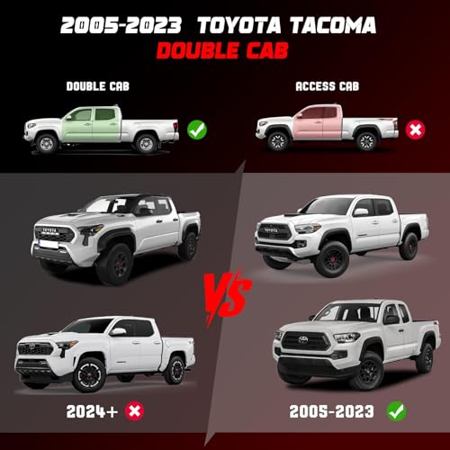 Estribos laterales de acero para Toyota Tacoma 2005-2023 miniatura 2