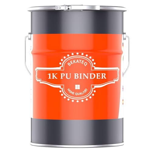 1K PU Bindemittel Kleber für Steinteppich außen, UV-fest, 5kg farblos glänzend - kein Vergilben, elastisch, abdichtend, ausreichend für 125kg Marmorkiesel - BEKATEQ BK-667PU