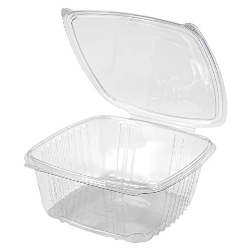 Genpak AD64 | 64oz Clear PET Hinged Deli Container | Made in the USA