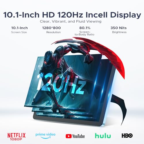 Image of P10 Pro Android 16 Tablet, 10 Inch Tablets with Gemini AI, 120Hz, 48GB RAM+128GB ROM /2TB, Octa-Core T7250, 8800mAh, 13MP+5MP, 3.5mm Jack, Face ID, GPS, 5G WiFi, Tablet with Keyboard Pen,Blue