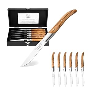 Laguiole Style de Vie Steakmesser Luxury Line, 6-teilig, Olivenholz