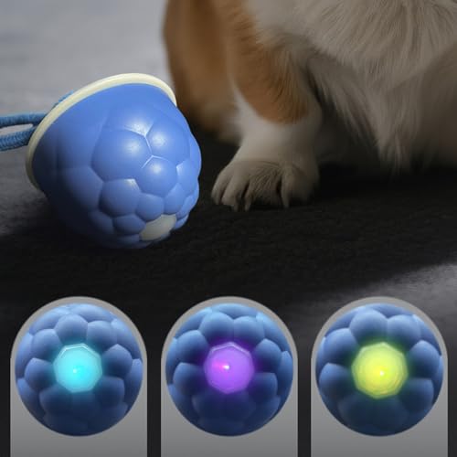 Balle interactive pour chien jouet chiot mobile résistant avec lumière - 7