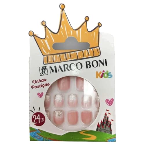Marco Boni Unhas Postiças Infantil Coração 9708 24 Unidades