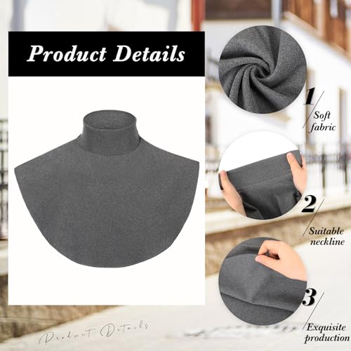 Image of Cutecrop Turtleneck Dickey Extra Large Fake Collar Detachable Dickey Collar Half Mock Turtleneck for Men Women