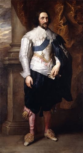 Cuadro Pintura al óleo clásica de retrato para decorar el salón con elegancia histórica