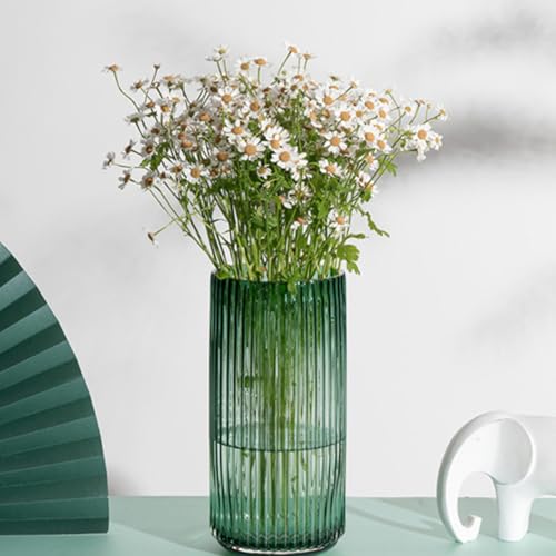 Vase de style simple et raffiné en verre vert Uonlytech de qualité supérieure