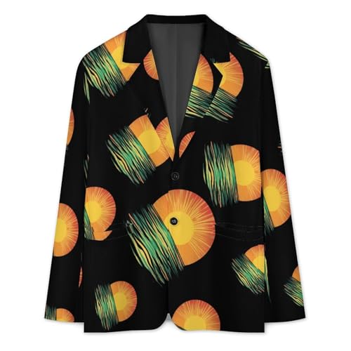 Sunrise Sunset-Sunshines Men's Blazer Printed Button Suit Jacket Slim Sport Coat Blazers3