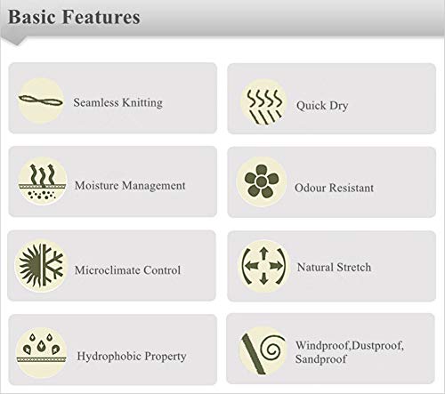 GUIFIER Outdoor Multifunctional Sports Magic Seamless Scarf Face Mask Headwear Elastic Headband Bandana UV Resistence Sport Headwear Turban Wide Headscarves Balaclava Tube