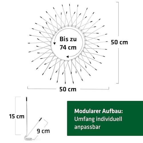 GARDIGO® Katzenabwehrgürtel I Katzenschreck Baumschutz I Bis 21 cm Durchmesser | Individuell anpassbar | Galvanisierter Stahl | Kletterschutz zur Katzenabwehr I Marderschreck Fallrohrschutz