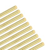 M METERXITY 10 Stück Messingstange, 4mmx100mm H59 Massivmessing Rundstangen für Messergriffstifte Messermachenzubehör/Wellenstifte Basteln/Modell DIY, Drehbanknietdübelrohrbestand