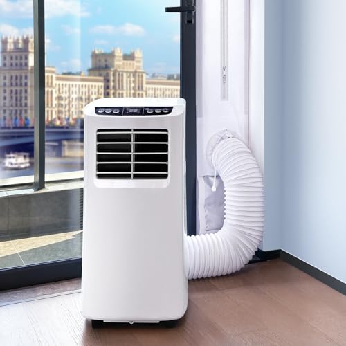 Loviga Kit Portátil de Ventilación de Puerta Corrediza, Kit de Sello de Puerta 100% Sellado para Aire Acondicionado y Secadora, 23x232cm Longitud Ajustable, Soporte de Manguera Doble