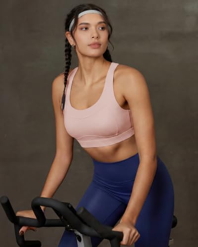 Image of RUNNING GIRL Sports Bras for Women High Support,Racerback High Impact Sports Bra Moulded Cup Workout Bra Push up