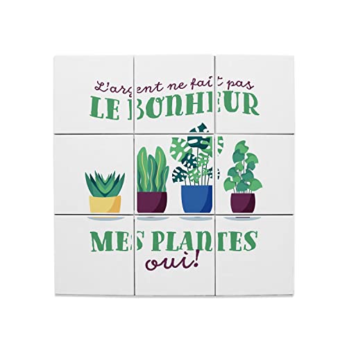 Carreaux céramique décoratif L'argent ne Fait Pas le Bonheur pour une maison chaleureuse