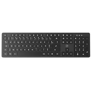 Mobility Lab – ML313986 – Clavier sans Fil Premium pour Windows – Récepteur USB et USB-C, Frappe précise, Touches Plates et silencieuses, Pavé numérique, Disposition AZERTY FR – Noir
