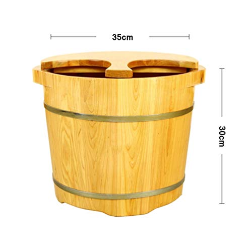 Tina de pie de madera grande para spa y baño de pies miniatura 7