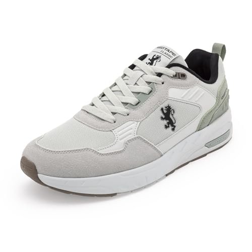 Image of Red Tape Men's Sneakers Grey Blue Pu Mesh Round Lace-Up Easy Movement