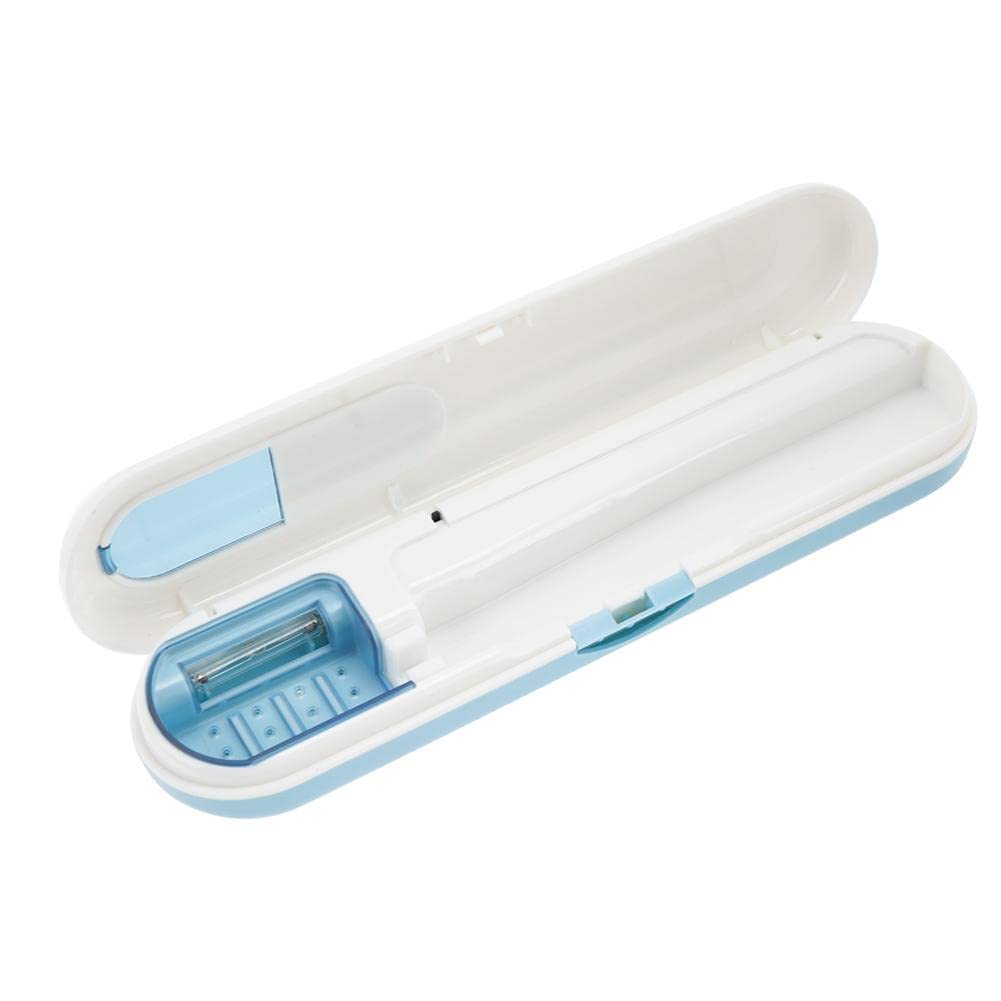 Detergente per spazzolini Porta spazzolini con Protezione dai Raggi UV, Sterilizzatore per Spazzolino da Denti, Porta Spazzolino Antibatterico UV, per sterilizzare Lo spazzolino da Denti(Blu)