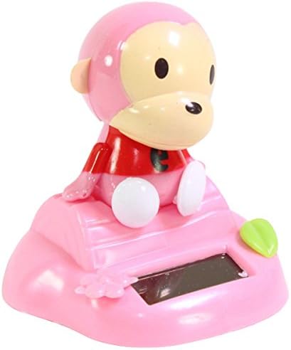 We pay your sales tax Pink Monkey Looking at You Very Cute Solar Power Toy Car Dashboard Desk Home Decor Gift image 3