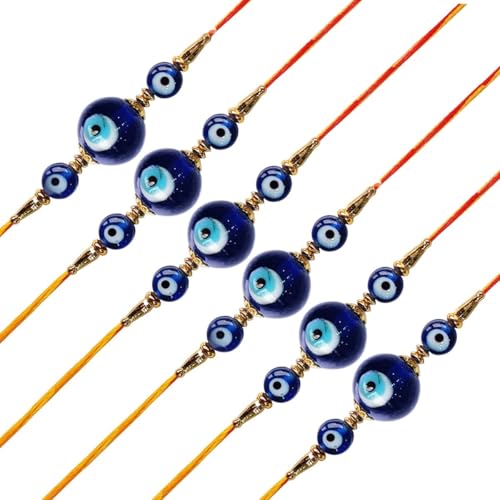 Image of Shubhanjali Crystal Beads Rakhi for Brother | Handmade Healing Crystal Stone Designer Rakhi for Bhaiya | Raksha Bandhan Gift Set with Roli Chawal, Kumkum, Greeting Card & Potli