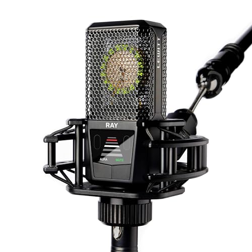 Image of RAY Microphone with Autofocus for Your Voice - Mute by Distance and Mute Button - for Podcasts, Streaming, Content and Music in Studio Quality - 1 inch Studio Condenser Capsule