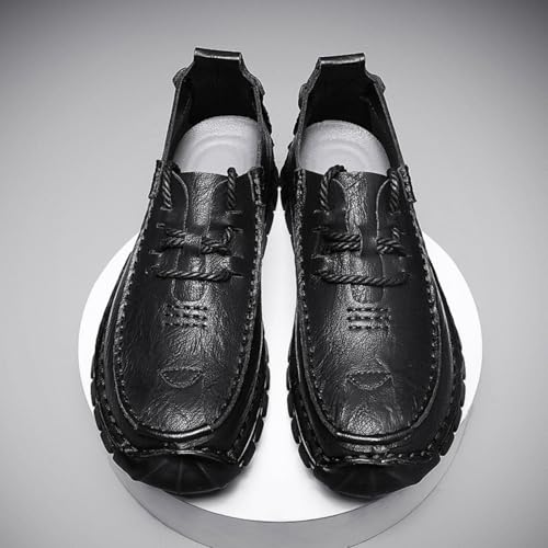 Men's Trendy Handmade Leather Lace - ups, Fashion Casual Footwear - Perfect for Nature Walks, Leisure Outings & Daily Runs2