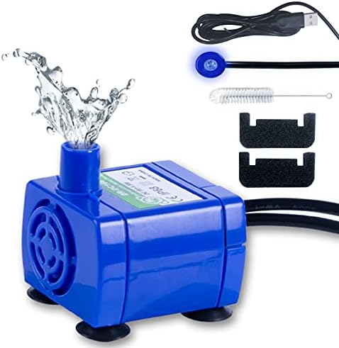 Fantasytorey Pet Fountain Pump, Cat Water Motor Replacement for Cat Dog Drinking Fountain Dispenser, Direct Current and Monochrome Led…