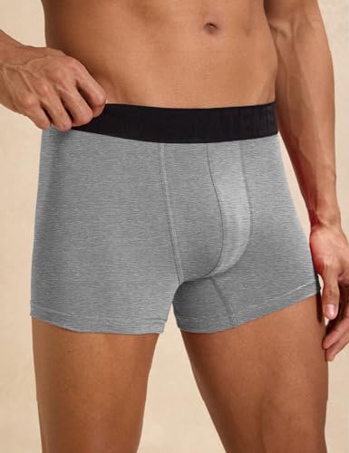 Image of Super Combed Cotton Regular Fit Solid Antibacterial Trunks with No Marks Waistband (Pack of 3)
