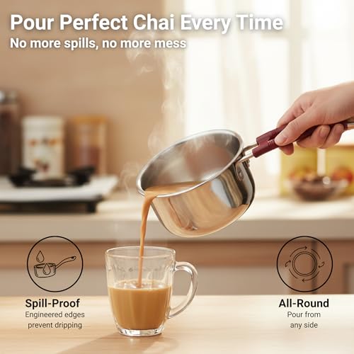 Image of TOSAA TSSP18 Stainless Steel Sauce PAN 18 CM,Premium Stainless Steel for the Modern Kitchen,Safe for Cooking All Types of Foods (1500 ml)