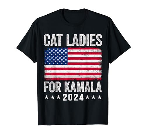 Cat Ladies para Kamala 2024 Camiseta