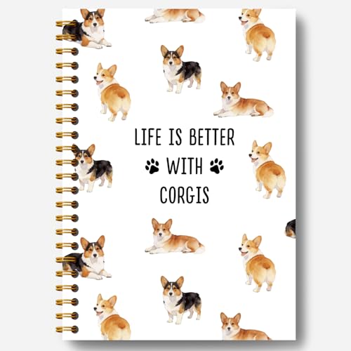 Carnet Corgi relié et rigide A5 pour les amoureux de chiens