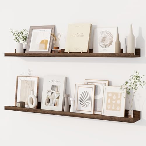 Dreamland Picture Ledge Shelf for Wall, Floating Shelves Set of 2, 36 Inch Long Floating Shelves...
