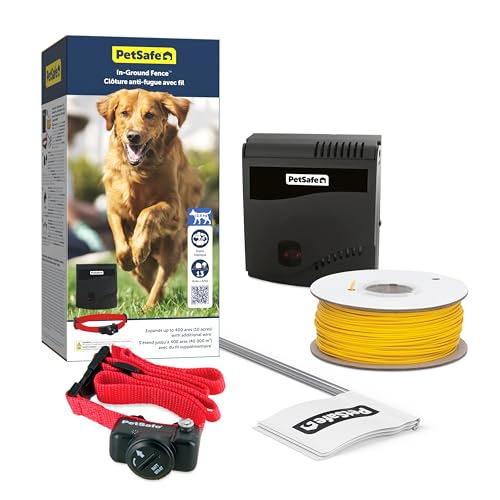 Petsafe - Système De Clôture Anti-Fugue avec Fil pour Chien De Plus 3,6 Kg – 4 Niveaux De Stimulations - Tous Types De Jardin (Jusqu'À 0.13 Hectares) -...