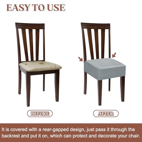 Housse de siège de chaise imperméable lot de 4 pour rénover des chaises abîmées