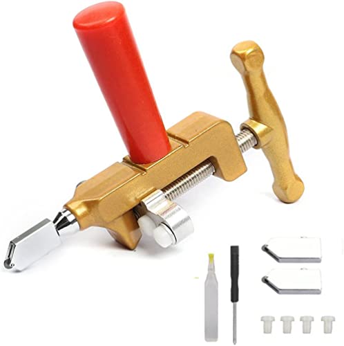 Kit d'outils de coupe de verre 2 en 1, Coupe Verre Professionnel,Outil de coupe de verre Coupe-Verre Manuels,Lame Coupe Verre pour Carreaux de Verre, Miroir et Céramique (Orange) Cover