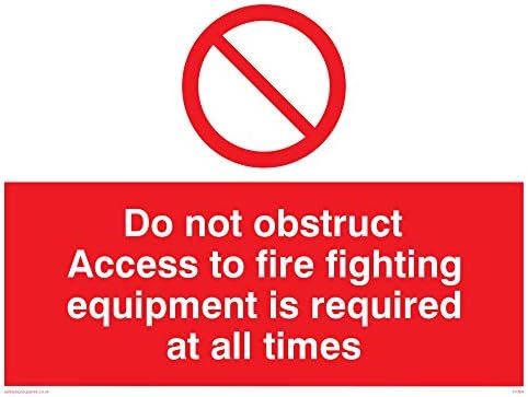Viking Schilder fv364-a3l-ac "Do nicht behindern Zugang zu Fire Fighting Equipment ist erforderlich jederzeit" Zeichen, 3 mm Aluminiumverbundplatte, 400 mm H x 300 mm W