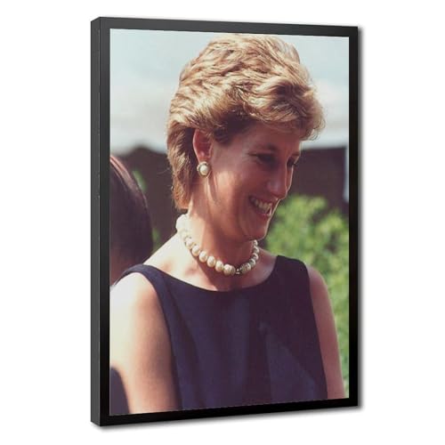 Impression sur toile Princesse Diana WCYB - Décoration murale avec cadre à suspendre 30x45 cm