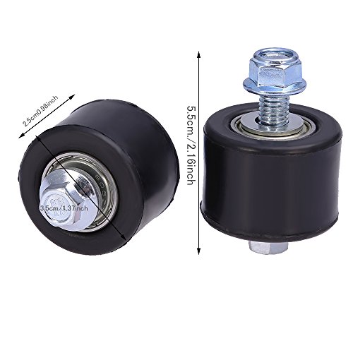 Image of Saihisday Black Lower Chain Roller Guide Set Replacement for Yamaha YFZ 350 Banshee 1987-2006 Inner Diameter 8mm /0.31in Outside Diameter 35mm /1.37inch (Pack of 4)