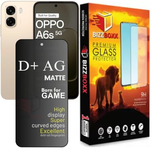 Image of D+ AG Matte Tempered Glass Screen Guard Protector For OPPO A6s 5G Temper Glass Anti Fingerprint Gaming Special With Camera Cut (For OPPO A6 s - 6.75 Inch)- Pack of 1