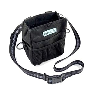 Dog Treat Bag – New Larger Training Treat Pouch Bag With Poo Bag Dispenser – strong Magnetic Closure, adjustable Reflective Belt Or Shoulder Strap – The Perfect Dog Walking Bag