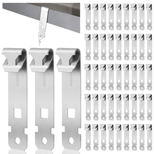Blulu 50pcs C Purlin Clips for Vertical Flanges 1/8 - 1/4 Thick Hardware Clamp Vise for Wire Suspension Connect Ceiling Wire and Jack Chain from Bar Joists and Purlins
