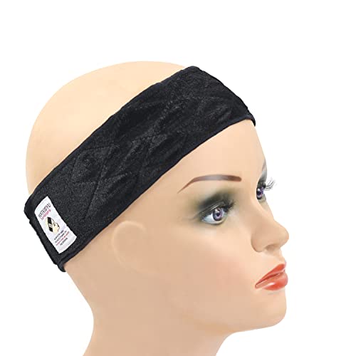 YANTAISIYU 1 piece Wig Grip Band for Women Adjustable Non-Slip Wigs Scarf Grip Headband for Keeping Wig in Place (Black)