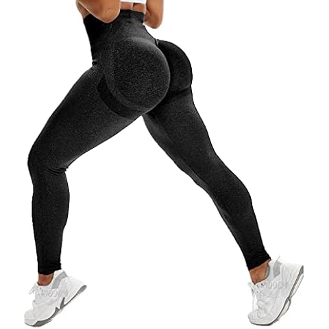 RIOJOY Scrunch Gym Seamless Leggings Women High Waist Ruched Butt Lifting Sports Leggings Cover