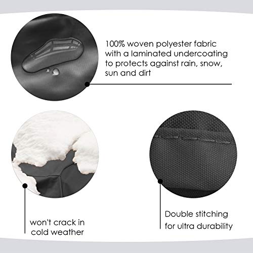 Honest Patio Loveseat Cover, 100% Waterproof Outdoor Sofa Cover,Durable Patio Bench Cover, Lawn Patio Furniture Covers with Air Vent (78\" L x 34\" D x 32\" H,Black)
