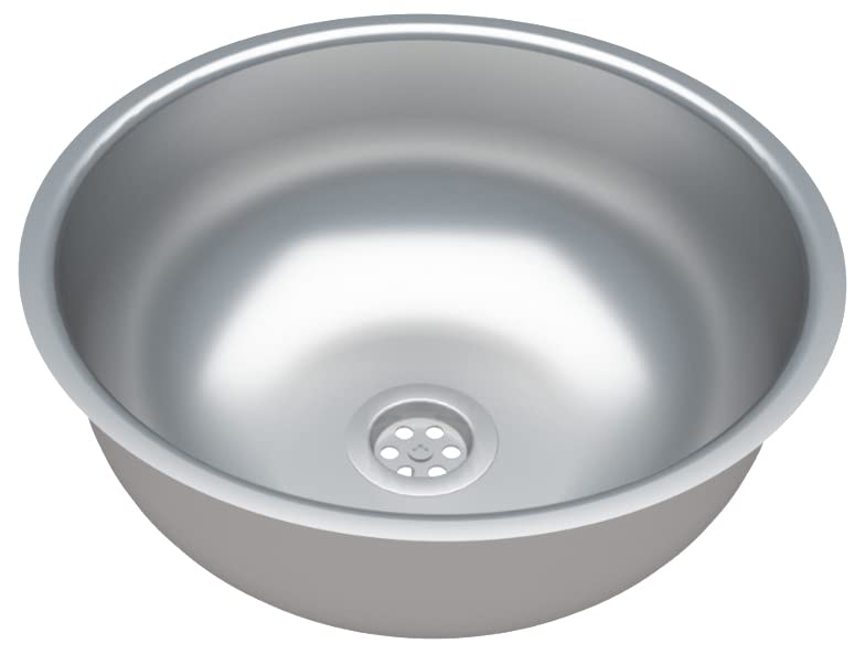 Évier de cuisine en acier inoxydable pour caravane, bateau, camping - 340 mm x 130 mm (S30 ks)