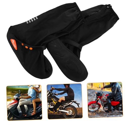 Cubiertas reutilizables para zapatos contra la lluvia POPETPOP, 1 par, talla XL, para hombre y mujer, cubrebotas antideslizantes para motocicleta y actividades al aire libre, protección para clima frío miniatura 7
