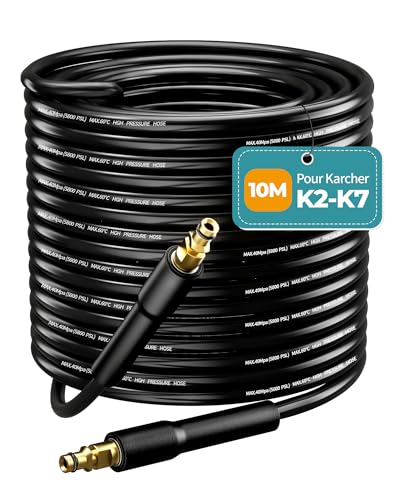 LUNEKUCK 10M Tuyau pour Karcher K2 K3 K4 K5 K6 K7 Flexible pour Karcher Nettoyeur Haute Pression Pièces Détachées Rallonge Tuyau de Rechange