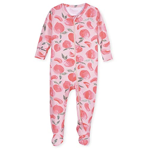 Gerber Unisex Baby Toddler Buttery Soft Snug Fit Footed Pajamas with Viscose Made from Eucalyptus, Just Peachy, 2T