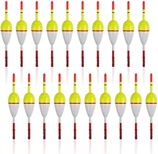 JOGFFDE 20PCS Fishing Floats and Bobbers Slip Bobbers for Fishing Spring Oval Stick Floats Slip Bobbers for Crappie Catfish Trout