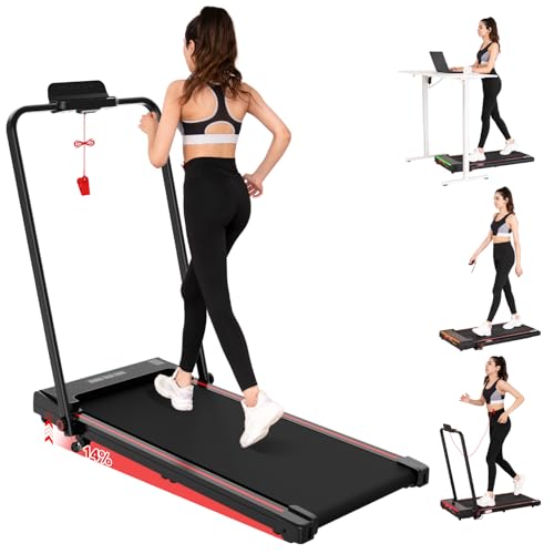 CITYSPORTS Tapis de Course avec Inclinaison Tapis Roulant Pliant 12 KM/H, 4 in 1 Tapis de Marche...
