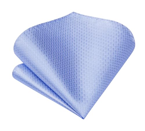 Image of Enlision Mens Ties Stripe Tie and Pocket Square Set Classic Formal Woven Neckties Handkerchief Cufflinks Wedding